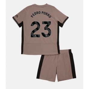 Tottenham Hotspur Pedro Porro #23 Tredje trøje Børn 2023-24 Kort ærmer (+ korte bukser)